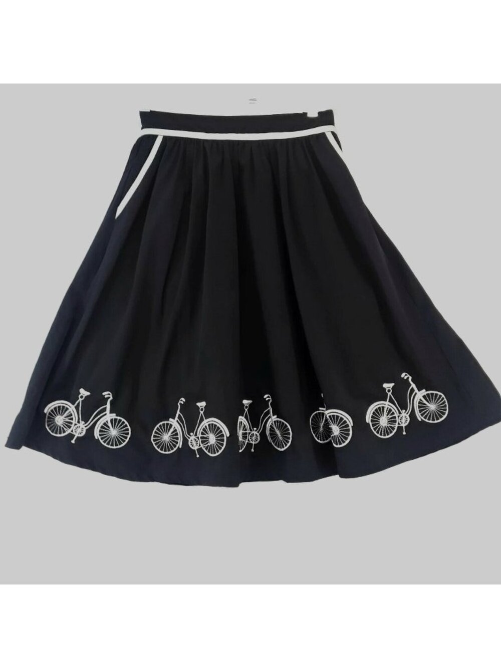 Comme Toi Seaside Ride Bicycle Skirt Anthropology Womens Small Pockets Black